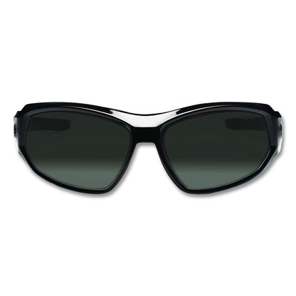 Skullerz Loki Safety Glasses/Goggles, Black Full Frame, Smoke Dual Lens