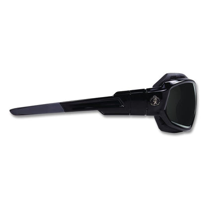 Skullerz Loki Safety Glasses/Goggles, Black Full Frame, Smoke Dual Lens