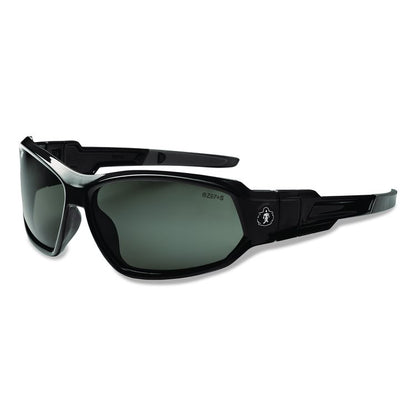 Skullerz Loki Safety Glasses/Goggles, Black Full Frame, Smoke Dual Lens