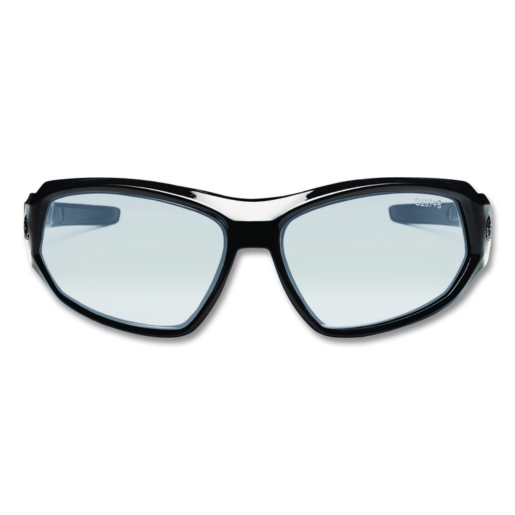 Skullerz Loki Safety Glasses/Goggles, Black Full Frame, Clear Dual I/O Lens