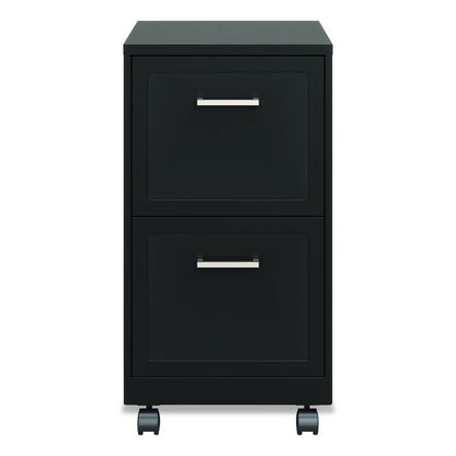 Two-Drawer Mobile Vertical File, 2 Letter-Size File Drawers, 14.25 x 18 x 26.7, Black