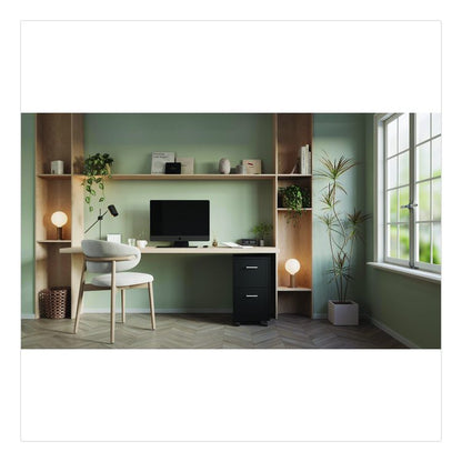 Two-Drawer Mobile Vertical File, 2 Letter-Size File Drawers, 14.25 x 18 x 26.7, Black