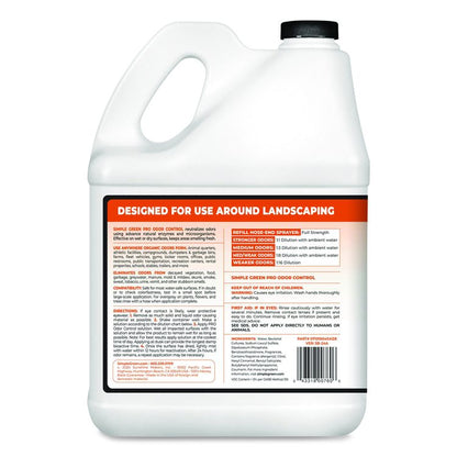 Pro Odor Control, Lemongrass Eucalyptus, 1 gal Bottle, 4/Carton