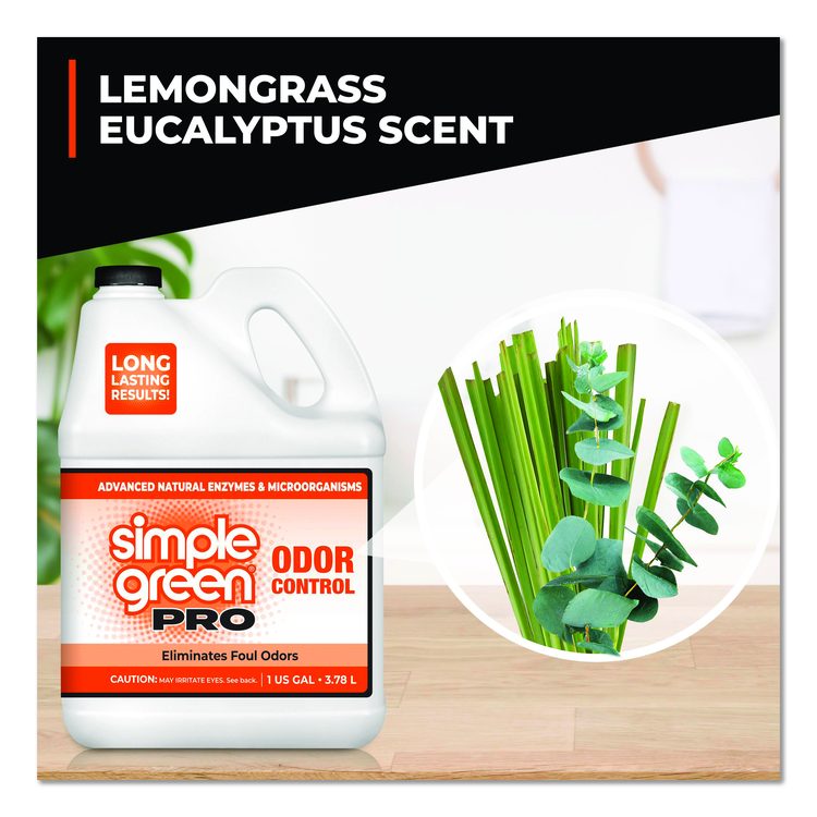 Pro Odor Control, Lemongrass Eucalyptus, 1 gal Bottle, 4/Carton