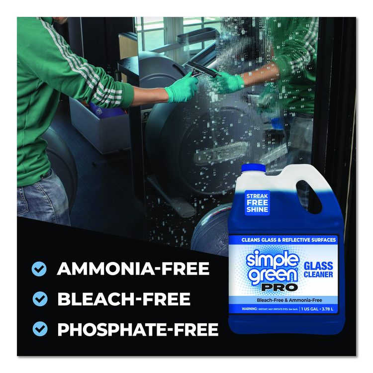 Pro Glass Cleaner, 1 gal Bottle, 4/Carton