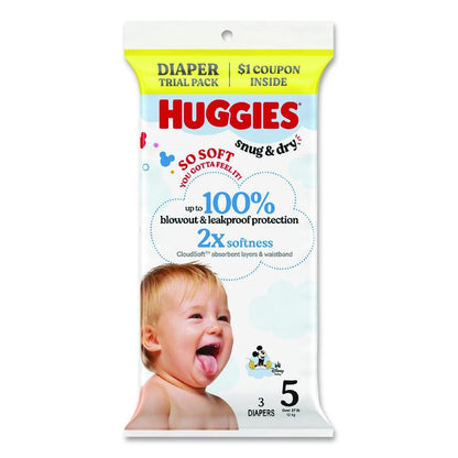 Snug and Dry, Size 5, Over 27 lbs, Disney Design, 3 Diapers/Pack, 30 Packs/Carton