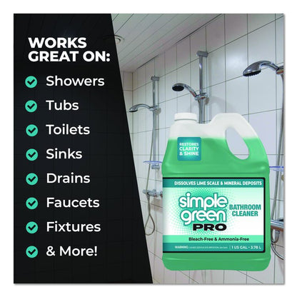 Pro Bathroom Cleaner, 1 gal Bottle, 4/Carton