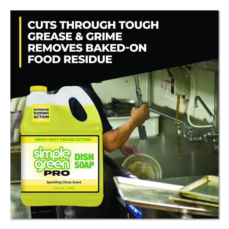 Pro Dish Soap, Sparkling Citrus Scent, 1 gal Bottle, 4/Carton