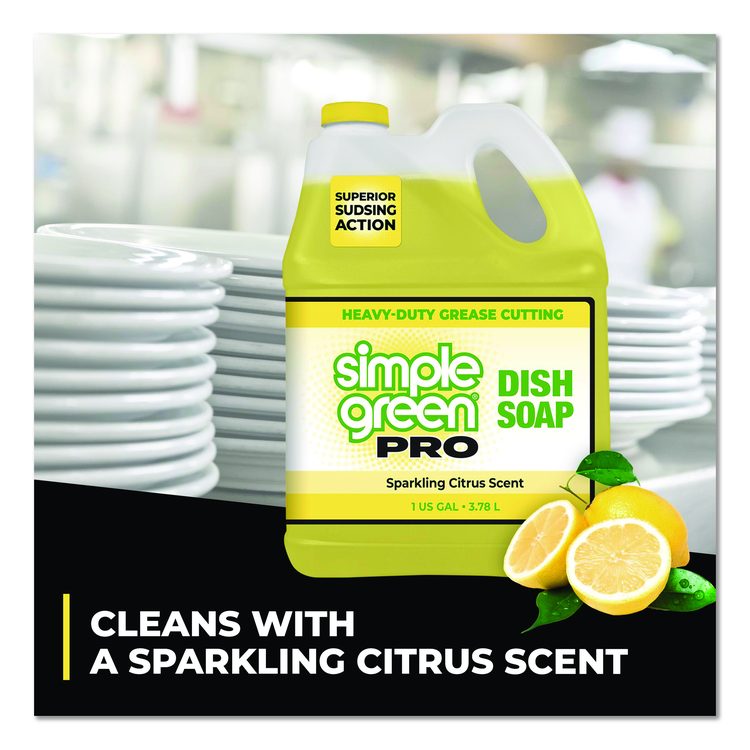 Pro Dish Soap, Sparkling Citrus Scent, 1 gal Bottle, 4/Carton