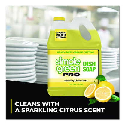 Pro Dish Soap, Sparkling Citrus Scent, 1 gal Bottle, 4/Carton
