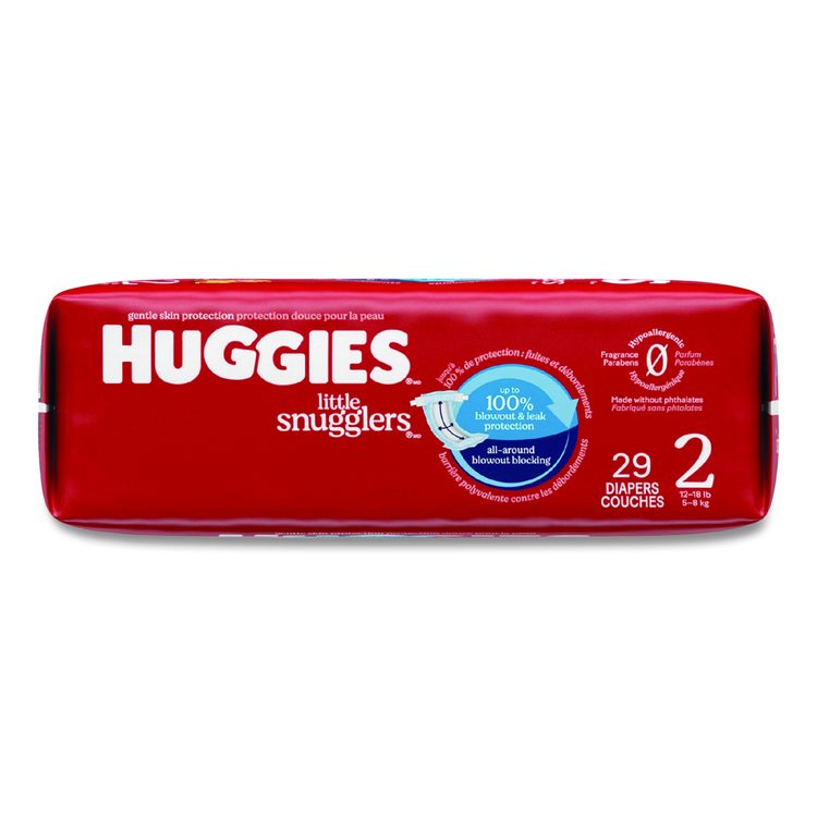 Little Snugglers Baby Diapers, Size 2, 12 lbs to 18 lbs, Disney Design, 29 Diapers/Pack, 4 Packs/Carton