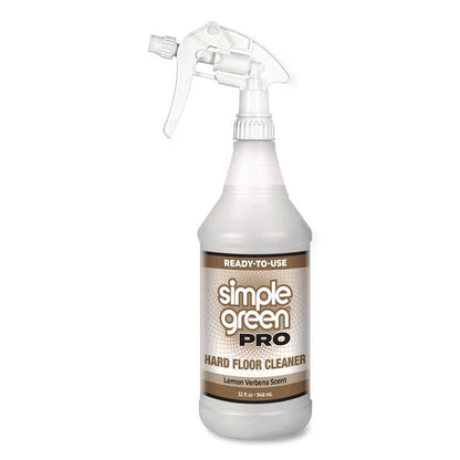 Pro Hard Floor Cleaner, Lemon Verbena Scent, 32 oz Spray Bottle, 12/Carton