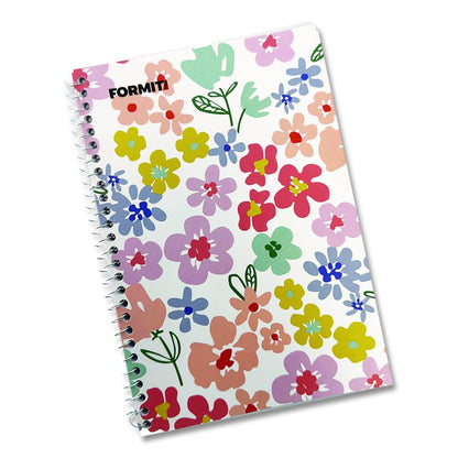 Notebook, Floral Design, 1-Subject, Wide/Legal Rule, Pink/Yellow/Green, (70) 8.75 x 6 Sheets