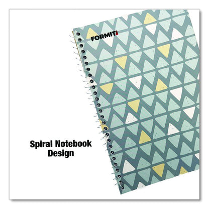 Notebook, Triangle Pattern, 1-Subject, Wide/Legal Rule, Blue/Yellow/Light Blue, (70) 8.75 x 6 Sheets