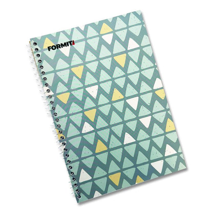 Notebook, Triangle Pattern, 1-Subject, Wide/Legal Rule, Blue/Yellow/Light Blue, (70) 8.75 x 6 Sheets