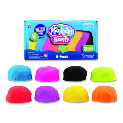 Playfoam Sand, Ages 3 to 12, Eight Assorted Color 6 oz Packs