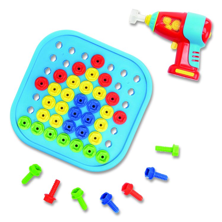Design and Drill Bolt-It Bucket, Ages 3 to 7, 53 Pieces