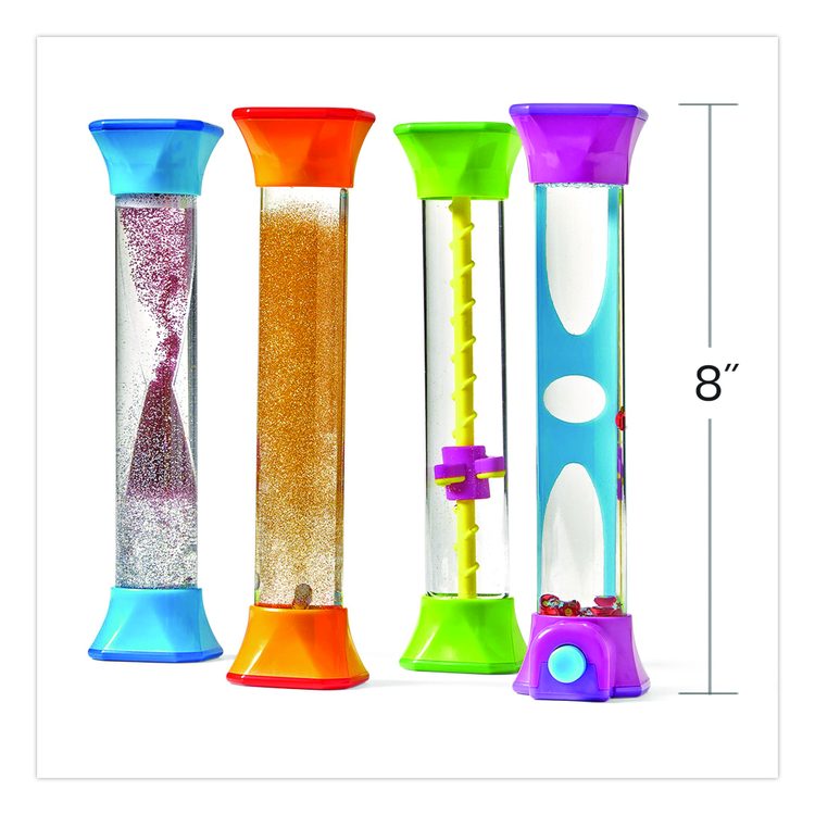 Sensory Fidget Tubes, Ages 3 and Up, Assorted Colors, 4 Pieces