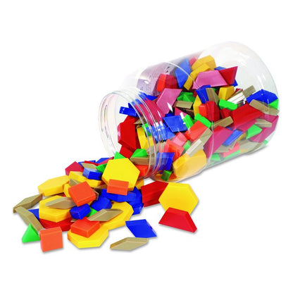 Plastic Pattern Blocks, Grades Pre-K to 2, 250 Pieces