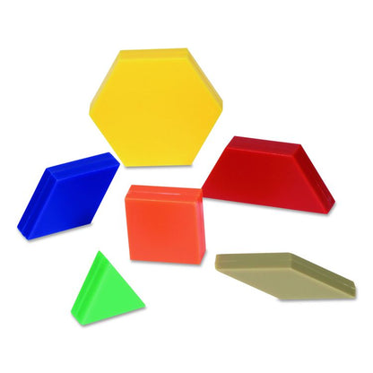 Plastic Pattern Blocks, Grades Pre-K to 2, 250 Pieces