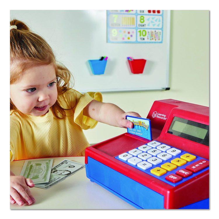 Pretend and Play Calculator Cash Register, Grades Pre-K to 2, 73 Pieces