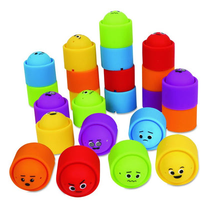 Rainbow Emotion Fidget Popper Classroom Set, Ages 3 and Up, Assorted Colors, 24 Pieces