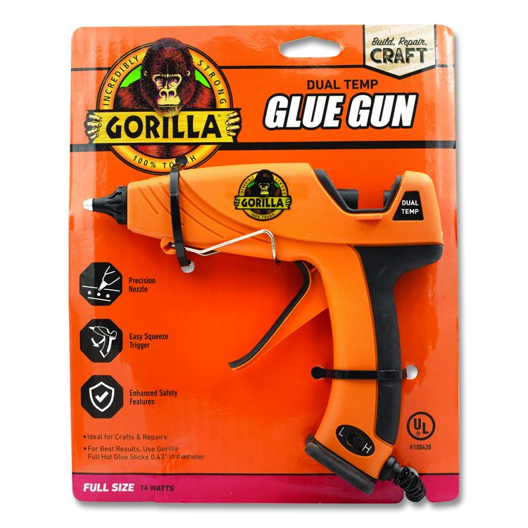 Dual Temp Hot Glue Gun, Orange/Black