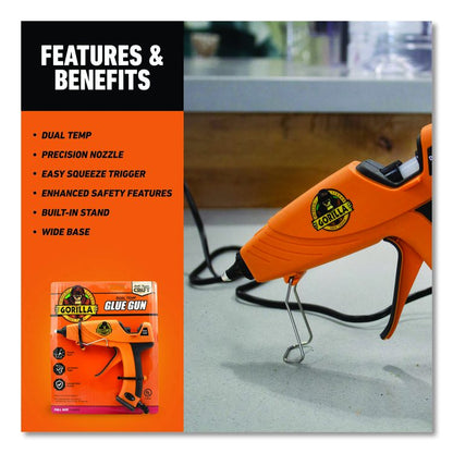 Dual Temp Hot Glue Gun, Orange/Black