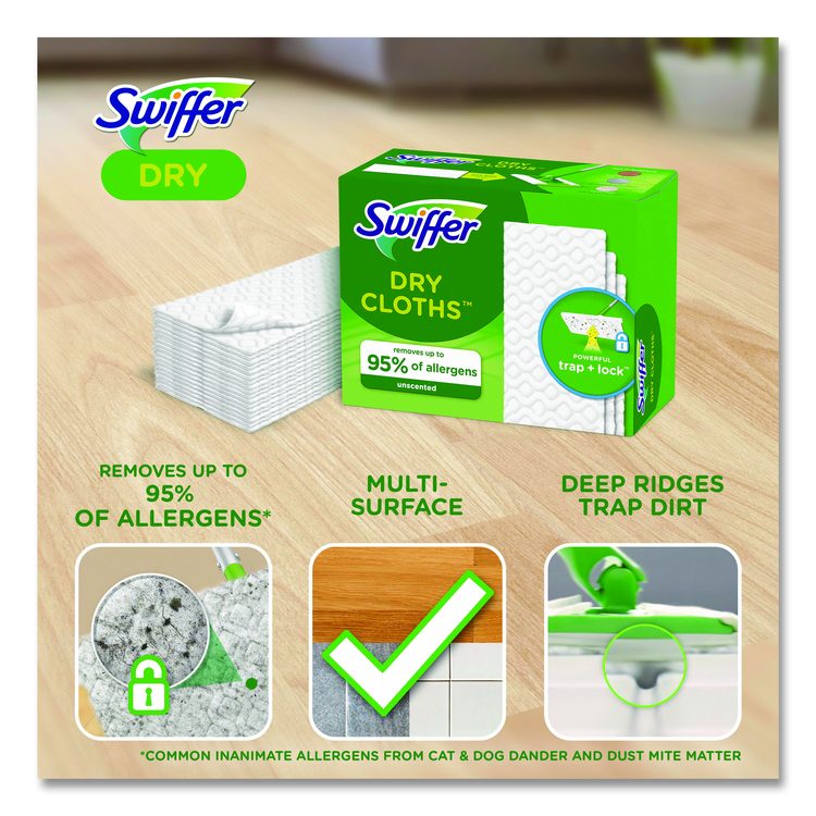 Dry Refill Cloths, 10.4 x 8, White, 52/Box, 3 Boxes/Carton