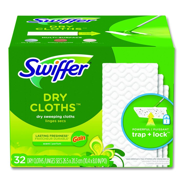 Dry Refill Cloths. 8 x 10.4, White, 32 Box, 4 Boxes/Carton