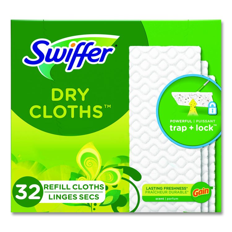 Dry Refill Cloths. 8 x 10.4, White, 32 Box, 4 Boxes/Carton