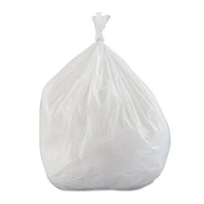 Low-Density Commercial Can Liners, 30 gal, 0.7 mil, 30" x 36", White, Interleaved Roll, 25 Bags/Roll, 8 Rolls/Carton