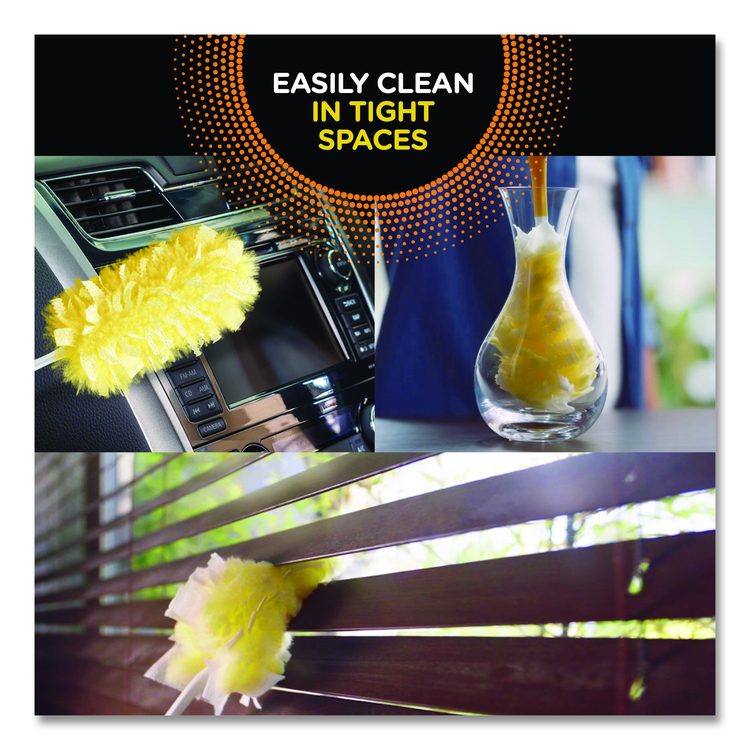 Heavy Duty Dusters Starter Kit, 6" Handle with Two Disposable Dusters, 4 Kits/Carton
