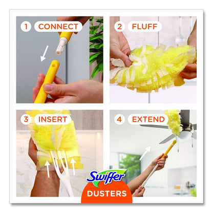 Heavy Duty Dusters Starter Kit, 6" Handle with Two Disposable Dusters, 4 Kits/Carton