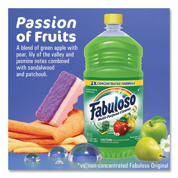 Multi-use Cleaner, Passion Fruit Scent, 56 oz, Bottle, 6/Carton