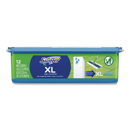 Max/XL Wet Refill Cloths, 16.5 x 9, White, 12/Tub (Each)