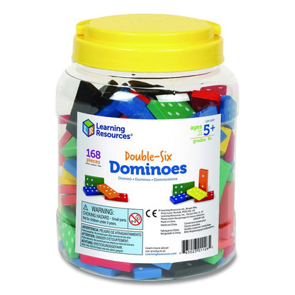 Double-Six Dominoes in Bucket, 2 to 4 Players, Grades K to 4, 168 Pieces