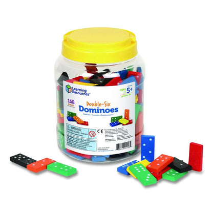 Double-Six Dominoes in Bucket, 2 to 4 Players, Grades K to 4, 168 Pieces