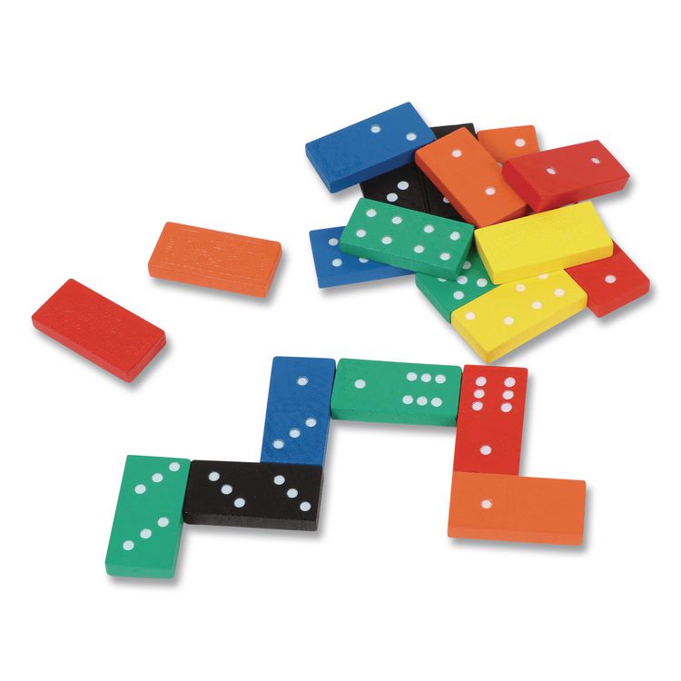 Double-Six Dominoes in Bucket, 2 to 4 Players, Grades K to 4, 168 Pieces
