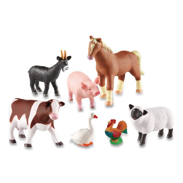 Jumbo Farm Animals, Grades Pre-K to 3, 7 Pieces