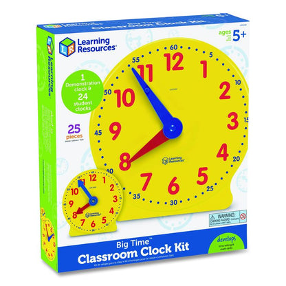 Big Time Classroom Clock Kit, Grades K to 2, 25 Pieces