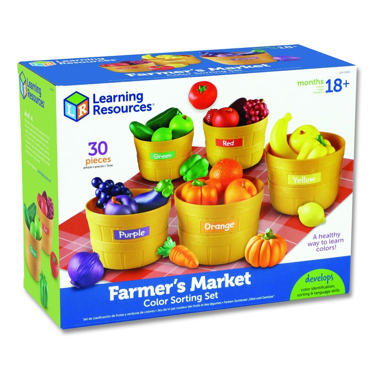 Farmer's Market Color Sorting Set, Pre-K to K, 30 Pieces
