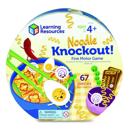 Noodle Knockout Fine Motor Game, 1 to 4 Players, Ages 4 and Up, 67 Pieces