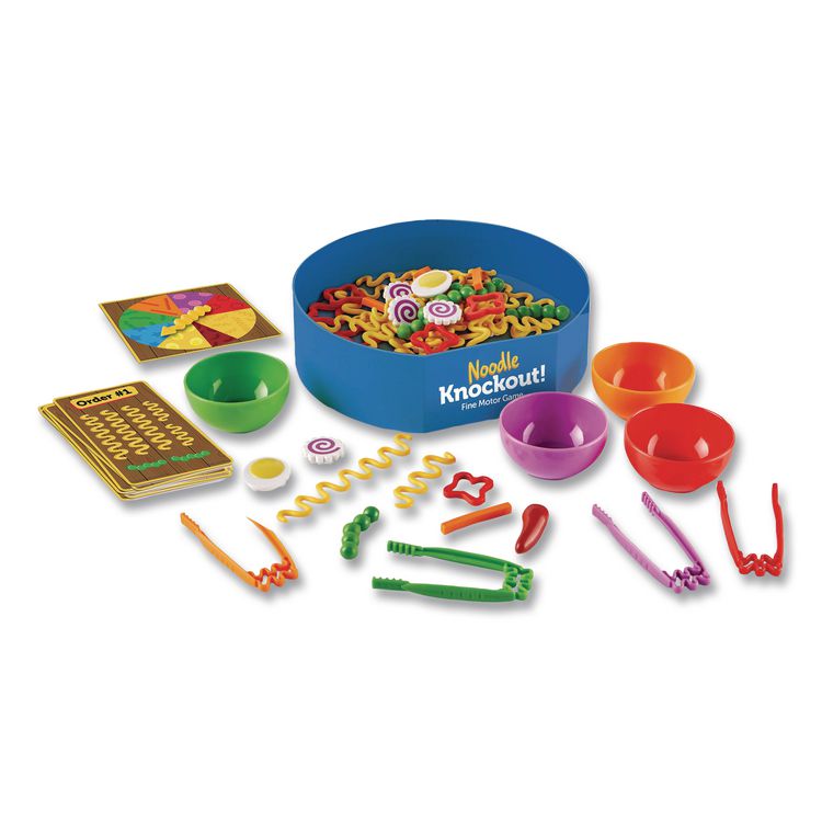 Noodle Knockout Fine Motor Game, 1 to 4 Players, Ages 4 and Up, 67 Pieces