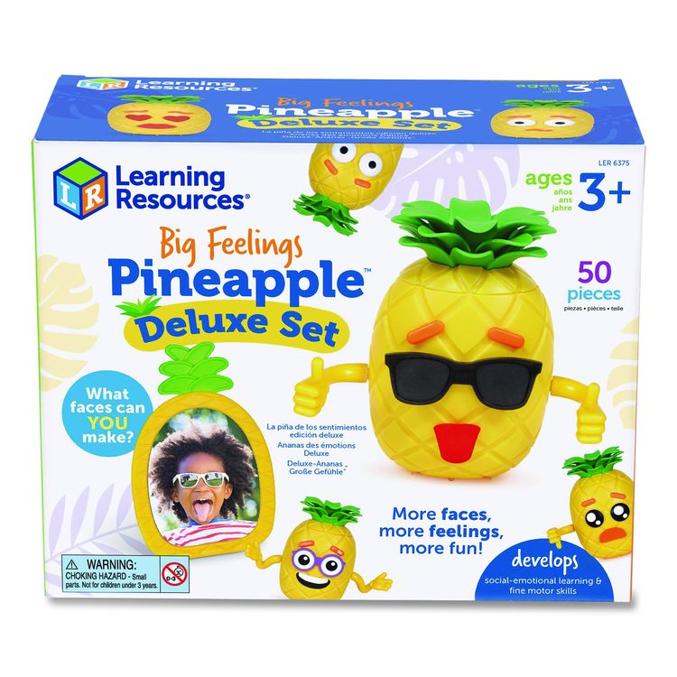 Big Feelings Pineapple Deluxe Set, Ages 3 and Up, Yellow/Green/Orange, 50 Pieces