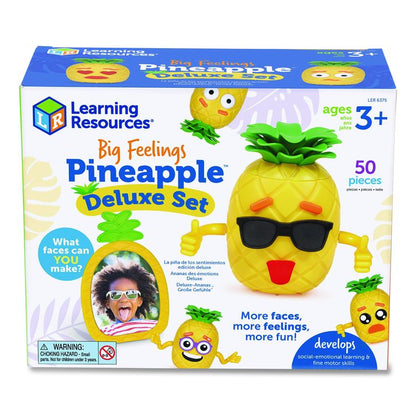 Big Feelings Pineapple Deluxe Set, Ages 3 and Up, Yellow/Green/Orange, 50 Pieces