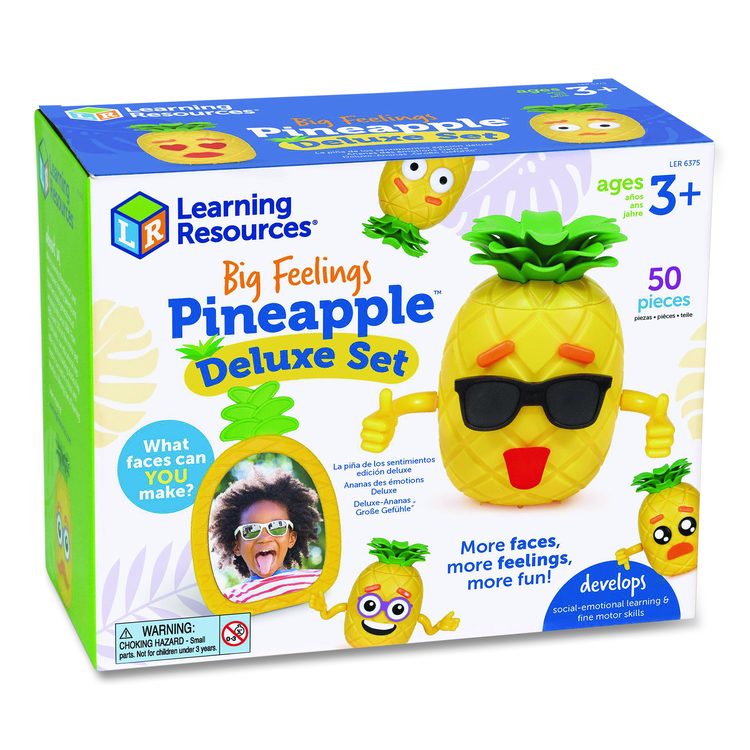 Big Feelings Pineapple Deluxe Set, Ages 3 and Up, Yellow/Green/Orange, 50 Pieces
