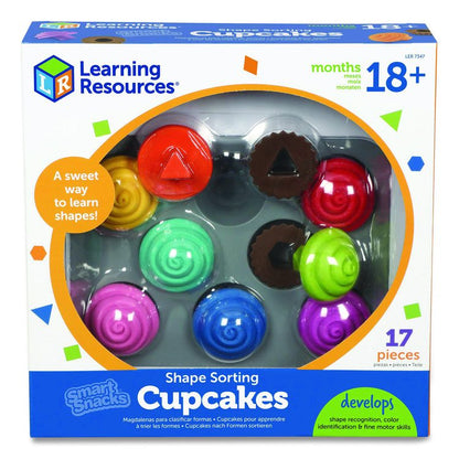 Smart Snacks Shape Sorting Cupcakes, Pre-K, 17 Pieces