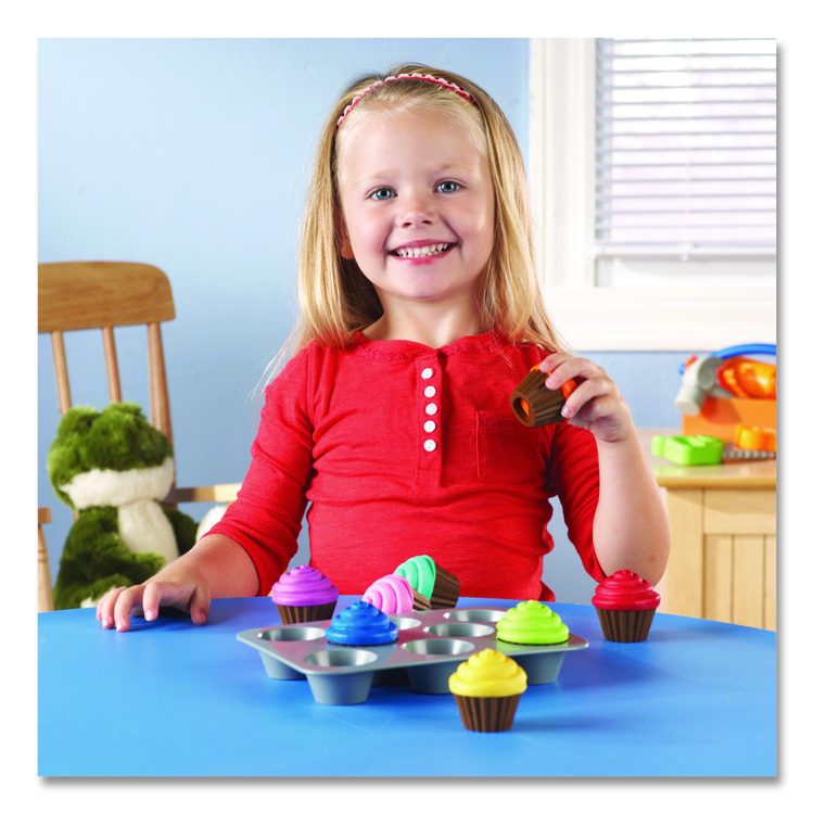 Smart Snacks Shape Sorting Cupcakes, Pre-K, 17 Pieces