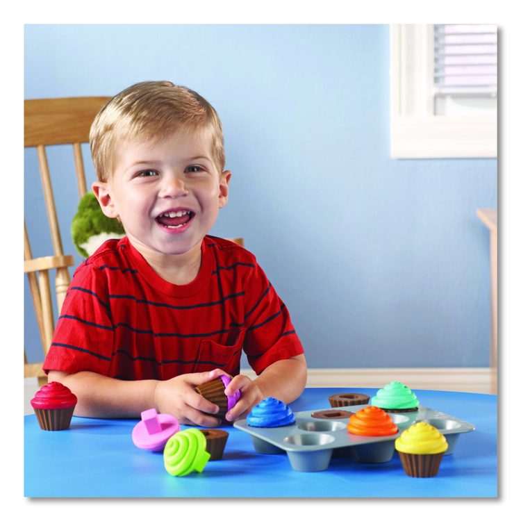 Smart Snacks Shape Sorting Cupcakes, Pre-K, 17 Pieces